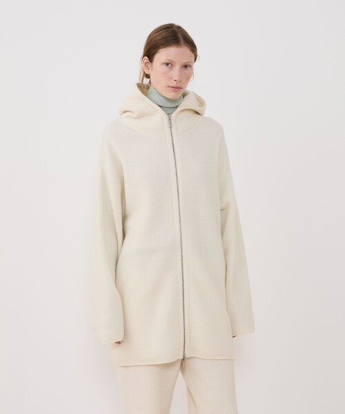 ウールダブルフェイスパイル 2-wayフーデッドコート（その他アウター