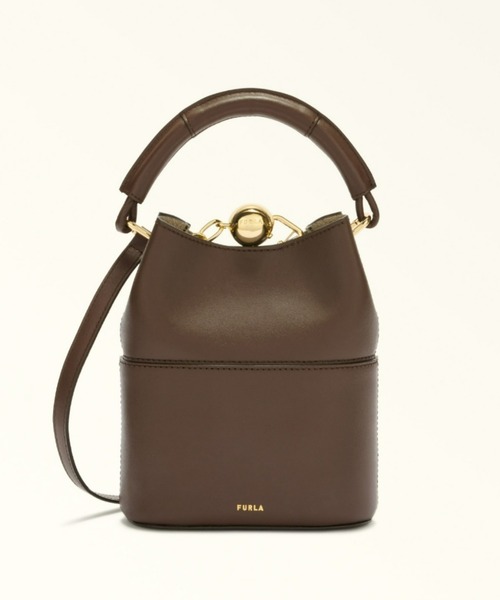 FURLA(フルラ)の「フルラ スフェラ バケットバッグ(ショルダーバッグ・レディース・ダークグリーン/ホワイト/ダークブラウン/ダークブルー/マスタード・ONE SIZE)」の2枚目の写真