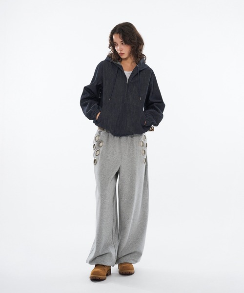 WISH FOR EVER（ウィッシュフォーエバー）の「ASSORT DOUBLE ZIP SHORT BLOUSON/アソートダブルジップショートブルゾン（ブルゾン・メンズ・ブラック/その他/インディゴブルー・SMALL/MEDIUM/LARGE）」の9枚目の写真