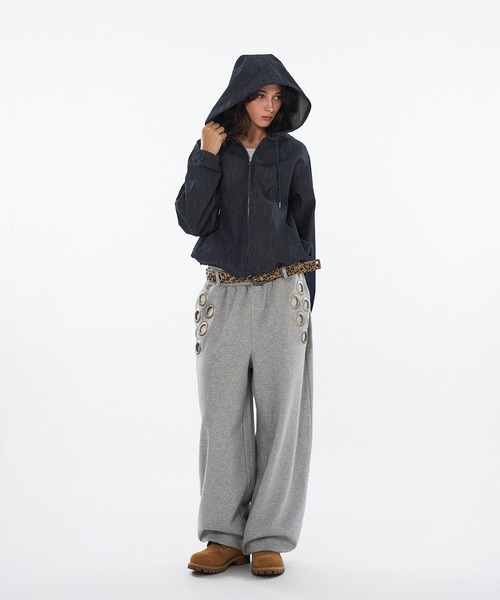 WISH FOR EVER（ウィッシュフォーエバー）の「ASSORT DOUBLE ZIP SHORT BLOUSON/アソートダブルジップショートブルゾン（ブルゾン・メンズ・ブラック/その他/インディゴブルー・SMALL/MEDIUM/LARGE）」の8枚目の写真