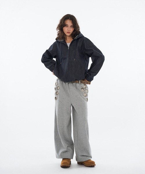 WISH FOR EVER（ウィッシュフォーエバー）の「ASSORT DOUBLE ZIP SHORT BLOUSON/アソートダブルジップショートブルゾン（ブルゾン・メンズ・ブラック/その他/インディゴブルー・SMALL/MEDIUM/LARGE）」の7枚目の写真