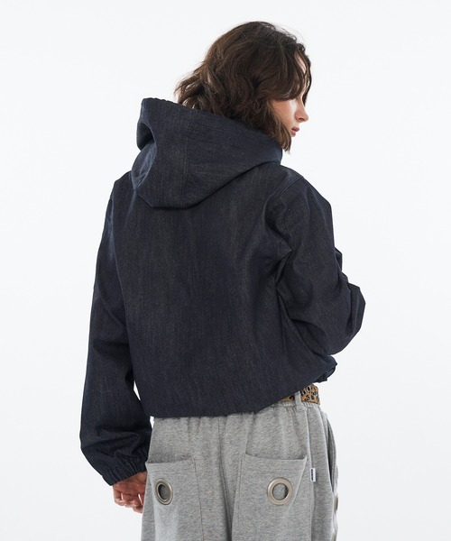 WISH FOR EVER（ウィッシュフォーエバー）の「ASSORT DOUBLE ZIP SHORT BLOUSON/アソートダブルジップショートブルゾン（ブルゾン・メンズ・ブラック/その他/インディゴブルー・SMALL/MEDIUM/LARGE）」の21枚目の写真