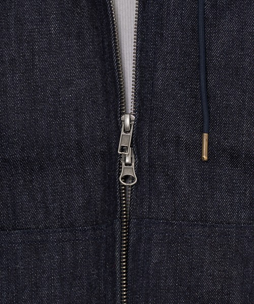 WISH FOR EVER（ウィッシュフォーエバー）の「ASSORT DOUBLE ZIP SHORT BLOUSON/アソートダブルジップショートブルゾン（ブルゾン・メンズ・ブラック/その他/インディゴブルー・SMALL/MEDIUM/LARGE）」の19枚目の写真