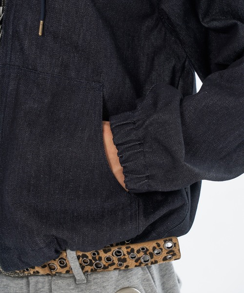 WISH FOR EVER（ウィッシュフォーエバー）の「ASSORT DOUBLE ZIP SHORT BLOUSON/アソートダブルジップショートブルゾン（ブルゾン・メンズ・ブラック/その他/インディゴブルー・SMALL/MEDIUM/LARGE）」の20枚目の写真