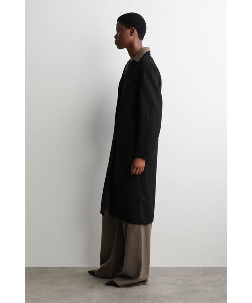 COS ダブルフェイスウールコート DOUBLE-FACED WOOL COAT ダブルフェイスウールコート ブラック｜COS
