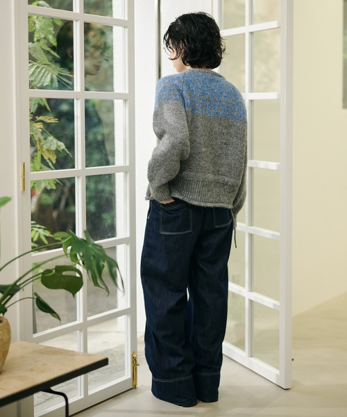 LAULEN（ローレン）の「wool blend nordic knit cardigan /ウールブレンドノルディック柄ニットカーディガン（カーディガン/ボレロ・レディース・グレー/アイボリー・FREE）」の13枚目の写真