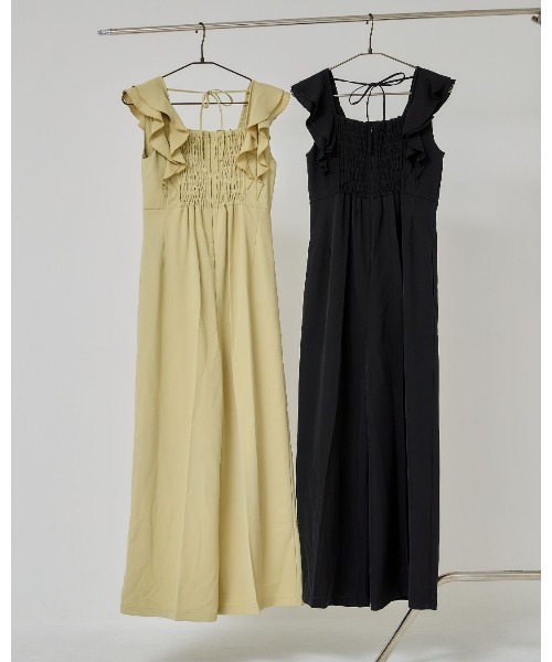 LANTINAM(ランティナム)の「Frill Design All in one(つなぎ/オールインワン・レディース・ブラック/ライトグリーン・MEDIUM/SMALL)」の21枚目の写真