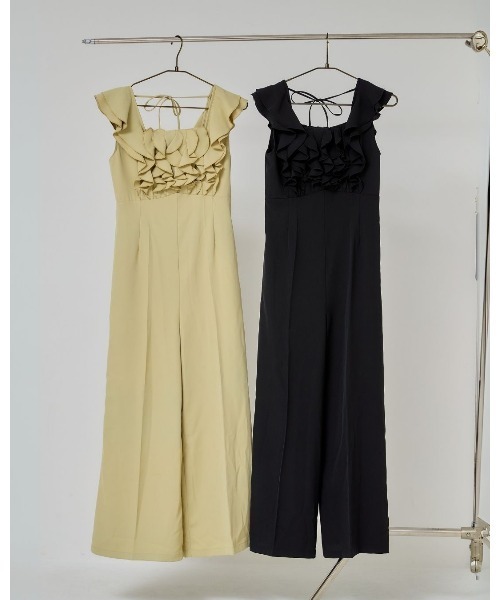 LANTINAM(ランティナム)の「Frill Design All in one(つなぎ/オールインワン・レディース・ブラック/ライトグリーン・MEDIUM/SMALL)」の22枚目の写真