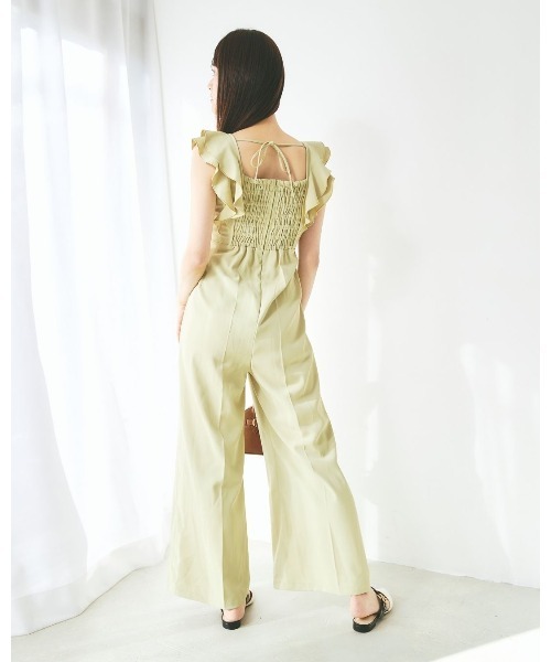 LANTINAM(ランティナム)の「Frill Design All in one(つなぎ/オールインワン・レディース・ブラック/ライトグリーン・MEDIUM/SMALL)」の11枚目の写真