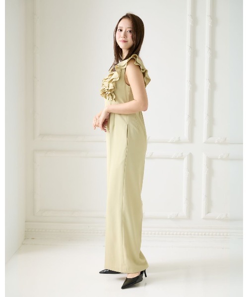 LANTINAM(ランティナム)の「Frill Design All in one(つなぎ/オールインワン・レディース・ブラック/ライトグリーン・MEDIUM/SMALL)」の15枚目の写真