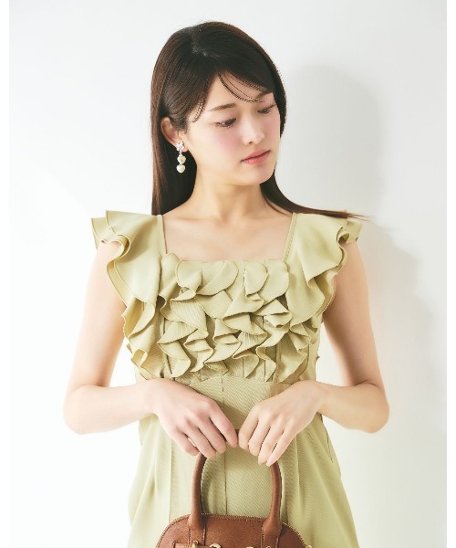 LANTINAM(ランティナム)の「Frill Design All in one(つなぎ/オールインワン・レディース・ブラック/ライトグリーン・MEDIUM/SMALL)」の12枚目の写真