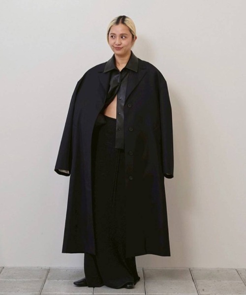 TODAYFUL（トゥデイフル）の「Wool100% Spring Coat（トレンチコート・レディース・セージグリーン/ブラック・36inch/38inch）」の6枚目の写真