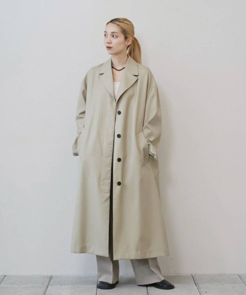 TODAYFUL（トゥデイフル）の「Wool100% Spring Coat（トレンチコート・レディース・セージグリーン/ブラック・36inch/38inch）」の10枚目の写真