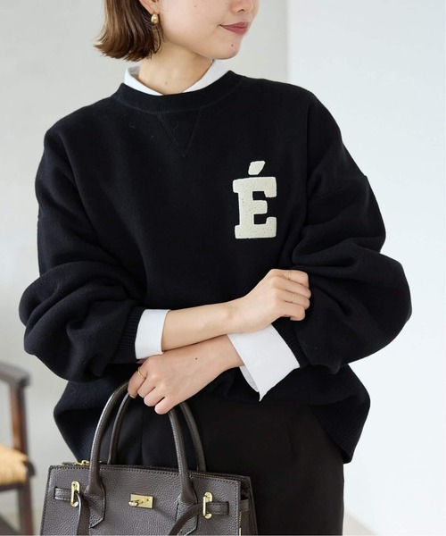 追加2》サガラ刺繍スウェットライクニット（ニット/セーター）｜SLOBE