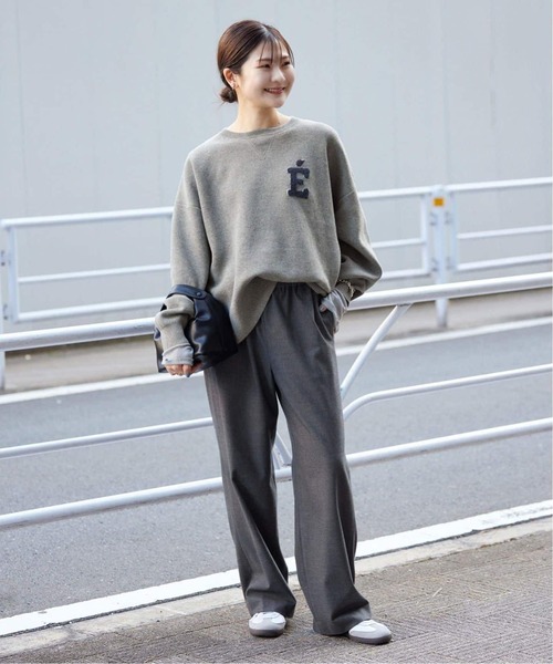 SLOBE IENA(スローブイエナ)の「《追加2》サガラ刺繍スウェットライクニット(ニット/セーター・レディース・ブラック/チャコールグレー・FREE)」の14枚目の写真