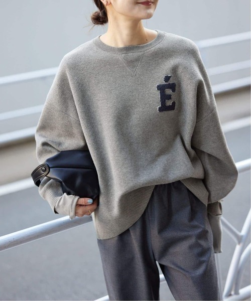 スローブイエナ サガラ刺繍スウェットライクニット サガラ刺繍スウェットライクニット（ニット/セーター）｜SLOBE IENA