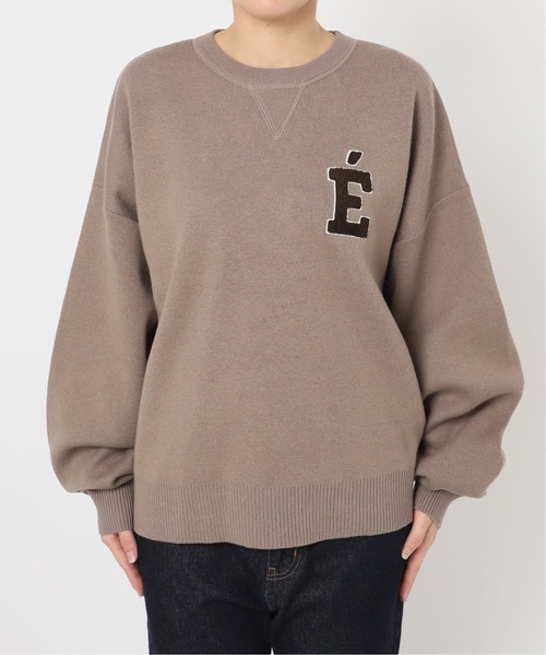 追加2》サガラ刺繍スウェットライクニット（ニット/セーター）｜SLOBE