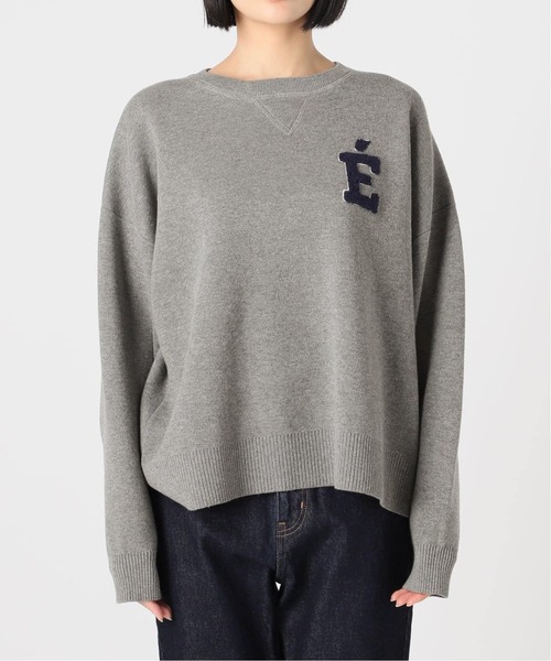 追加2》サガラ刺繍スウェットライクニット（ニット/セーター）｜SLOBE