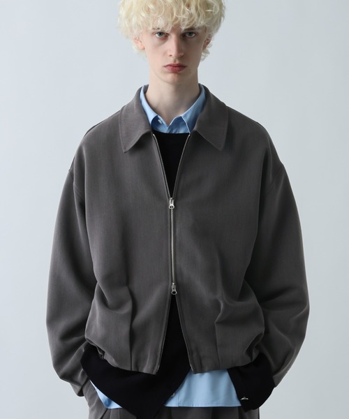 HARE（ハレ）の「【SET UP対応】ダブルウィーブコクーンブルゾン(HARE)（ブルゾン・メンズ・ブラック/グレー/ブルー・SMALL/MEDIUM）」の3枚目の写真