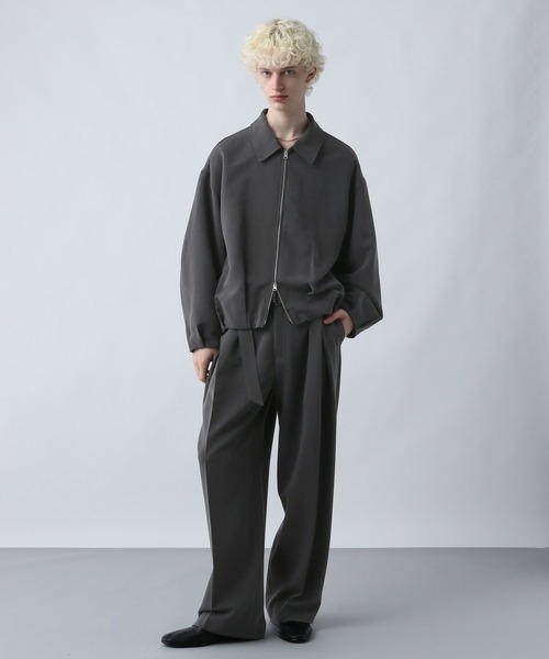HARE（ハレ）の「【SET UP対応】ダブルウィーブコクーンブルゾン(HARE)（ブルゾン・メンズ・ブラック/グレー/ブルー・SMALL/MEDIUM）」の8枚目の写真