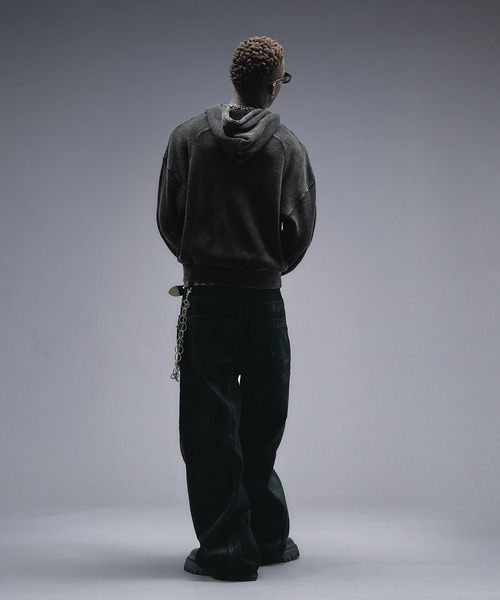 ANDER HUNK(アンダーハンク)の「Overdyed Thermal Zip-up Parker / オーバーダイサーマルジップアップパーカー(パーカー・メンズ・その他/ブラック・MEDIUM/LARGE)」の9枚目の写真