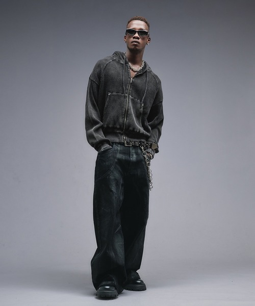 ANDER HUNK(アンダーハンク)の「Overdyed Thermal Zip-up Parker / オーバーダイサーマルジップアップパーカー(パーカー・メンズ・その他/ブラック・MEDIUM/LARGE)」の10枚目の写真