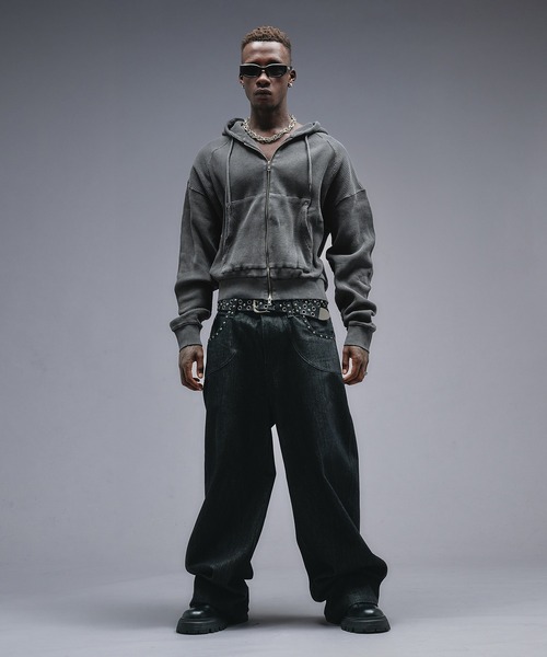 ANDER HUNK(アンダーハンク)の「Overdyed Thermal Zip-up Parker / オーバーダイサーマルジップアップパーカー(パーカー・メンズ・その他/ブラック・MEDIUM/LARGE)」の19枚目の写真