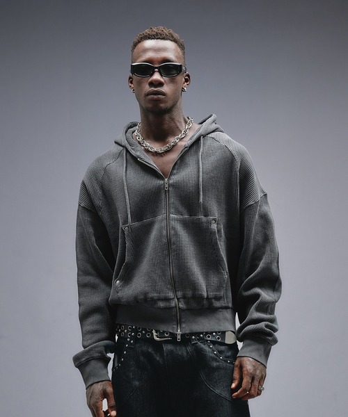 ANDER HUNK(アンダーハンク)の「Overdyed Thermal Zip-up Parker / オーバーダイサーマルジップアップパーカー(パーカー・メンズ・その他/ブラック・MEDIUM/LARGE)」の11枚目の写真