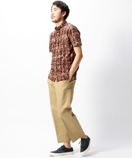 BEAMS PLUS（ビームスプラス）の「BEAMS PLUS / プリントマドラス ボタンダウンシャツ（シャツ/ブラウス・メンズ・ネイビー/グリーン/レッド・LARGE/SMALL/MEDIUM/X-LARGE）」の17枚目の写真