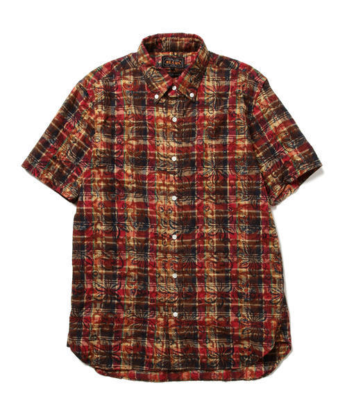 BEAMS PLUS（ビームスプラス）の「BEAMS PLUS / プリントマドラス ボタンダウンシャツ（シャツ/ブラウス・メンズ・ネイビー/グリーン/レッド・LARGE/SMALL/MEDIUM/X-LARGE）」の18枚目の写真