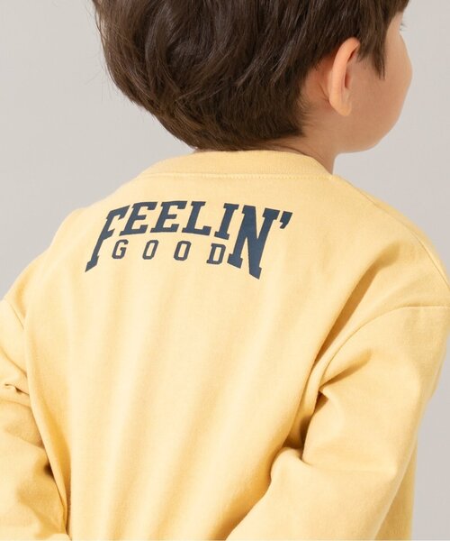 and D. petit main（アンドディープティマイン）の「【USAコットン】ANDロゴカレッジワイドロンT（Tシャツ/カットソー・キッズ・ライトピンク/ブルーグレー/トップグレー/イエロー/チャコール・130cm/120cm/140cm/110cm/90cm/100cm）」の8枚目の写真