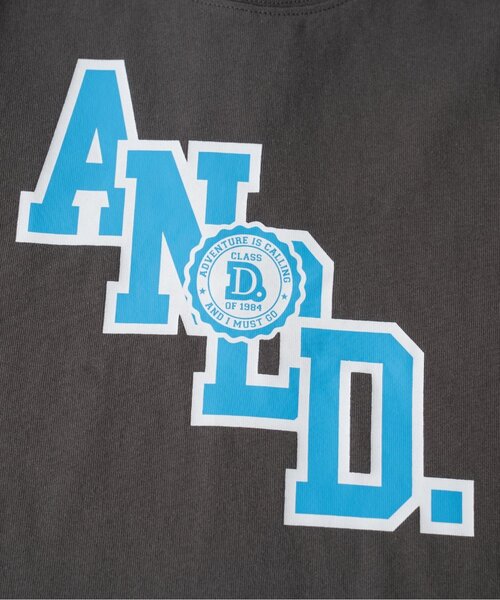 and D. petit main（アンドディープティマイン）の「【USAコットン】ANDロゴカレッジワイドロンT（Tシャツ/カットソー・キッズ・ライトピンク/ブルーグレー/トップグレー/イエロー/チャコール・130cm/120cm/140cm/110cm/90cm/100cm）」の10枚目の写真