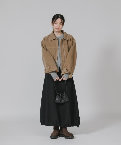 U.S. POLO ASSN.（ユーエスポロアッスン）の「U.S. POLO ASSN./ユーエスポロアッスン スウェット生地 ブランドロゴ バルーンスカート（スカート・レディース・ネイビー/ブラック/杢グレー・M/L）」の5枚目の写真