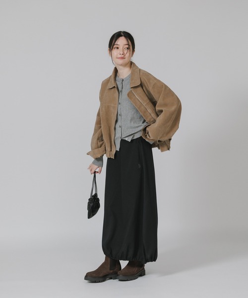 U.S. POLO ASSN.（ユーエスポロアッスン）の「U.S. POLO ASSN./ユーエスポロアッスン スウェット生地 ブランドロゴ バルーンスカート（スカート・レディース・ネイビー/ブラック/杢グレー・M/L）」の8枚目の写真