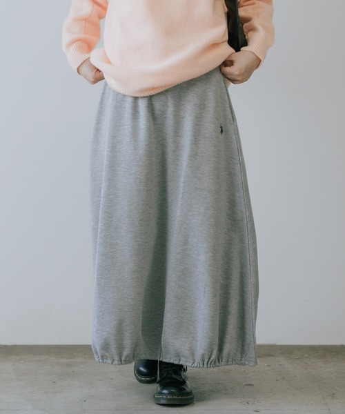 U.S. POLO ASSN.（ユーエスポロアッスン）の「U.S. POLO ASSN./ユーエスポロアッスン スウェット生地 ブランドロゴ バルーンスカート（スカート・レディース・ネイビー/ブラック/杢グレー・M/L）」の9枚目の写真