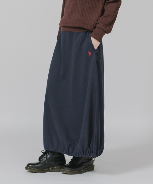 U.S. POLO ASSN.（ユーエスポロアッスン）の「U.S. POLO ASSN./ユーエスポロアッスン スウェット生地 ブランドロゴ バルーンスカート（スカート・レディース・ネイビー/ブラック/杢グレー・M/L）」の17枚目の写真