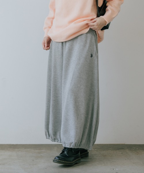 U.S. POLO ASSN.（ユーエスポロアッスン）の「U.S. POLO ASSN./ユーエスポロアッスン スウェット生地 ブランドロゴ バルーンスカート（スカート・レディース・ネイビー/ブラック/杢グレー・M/L）」の10枚目の写真