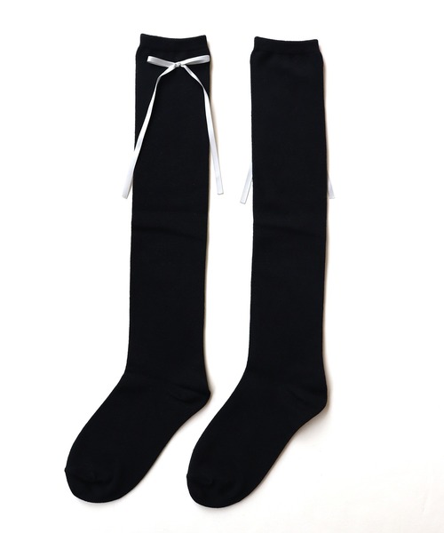 stample(スタンプル)の「リボン・刺繍・ライン ニーハイソックス(ソックス/靴下・キッズ・C/D/E/F/A/B・ONE SIZE)」の9枚目の写真