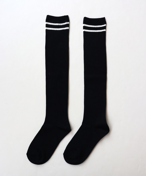 stample(スタンプル)の「リボン・刺繍・ライン ニーハイソックス(ソックス/靴下・キッズ・C/D/E/F/A/B・ONE SIZE)」の7枚目の写真