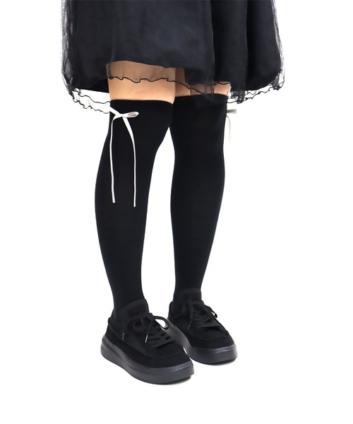 stample(スタンプル)の「リボン・刺繍・ライン ニーハイソックス(ソックス/靴下・キッズ・C/D/E/F/A/B・ONE SIZE)」の20枚目の写真