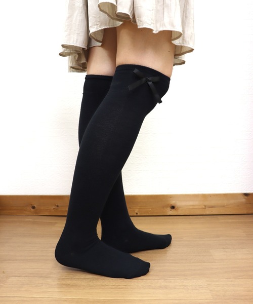 stample(スタンプル)の「リボン・刺繍・ライン ニーハイソックス(ソックス/靴下・キッズ・C/D/E/F/A/B・ONE SIZE)」の14枚目の写真