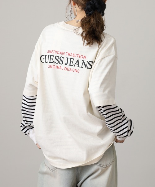 GUESS JEANS(ゲスジーンズ)の「GUESS JEANS GJ SS CN OS AMERICAN TRAD TEE ゲス オーバーサイズ・アメリカン・トラディション・Tシャツ(Tシャツ/カットソー・メンズ・ネイビー/オフホワイト/グレー・XL/L/M)」の22枚目の写真