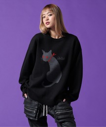 【WEB&DEPOT限定】DankeSchon/ダンケシェーン/W Jacquard CAT KNIT