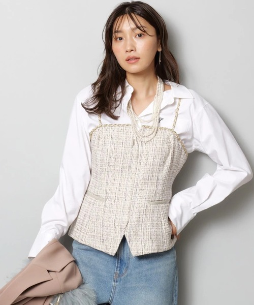チェーントリムツイードキャミ（シャツ/ブラウス）｜JUSGLITTY（ジャス