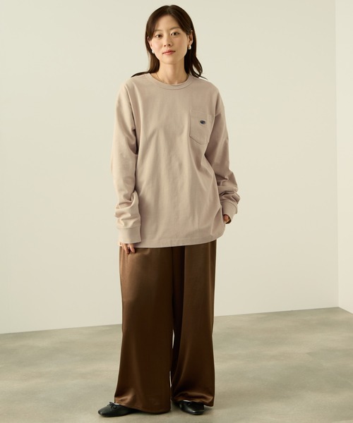 NAVY(ネイビー)の「NAVY リラックスFITヘビーウェイトロングTシャツ(Tシャツ/カットソー・メンズ・ネイビー×ホワイト/ホワイト/ブラック/ベージュ/ブルー・M/S/XL/L)」の20枚目の写真