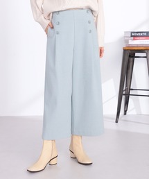 ボタン付きワイドパンツ
