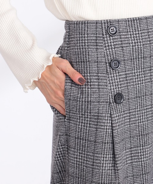 GALLORIA（ギャローリア）の「ボタン付きワイドパンツ（その他パンツ・レディース・ブラック/チャコールグレー/ライトグリーン・LL/L/M/S）」の9枚目の写真