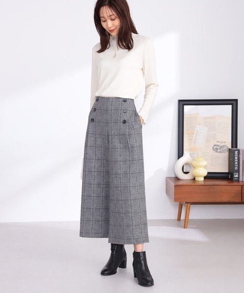 GALLORIA（ギャローリア）の「ボタン付きワイドパンツ（その他パンツ・レディース・ブラック/チャコールグレー/ライトグリーン・LL/L/M/S）」の11枚目の写真