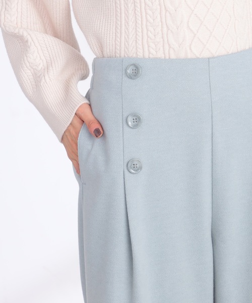 GALLORIA（ギャローリア）の「ボタン付きワイドパンツ（その他パンツ・レディース・ブラック/チャコールグレー/ライトグリーン・LL/L/M/S）」の12枚目の写真