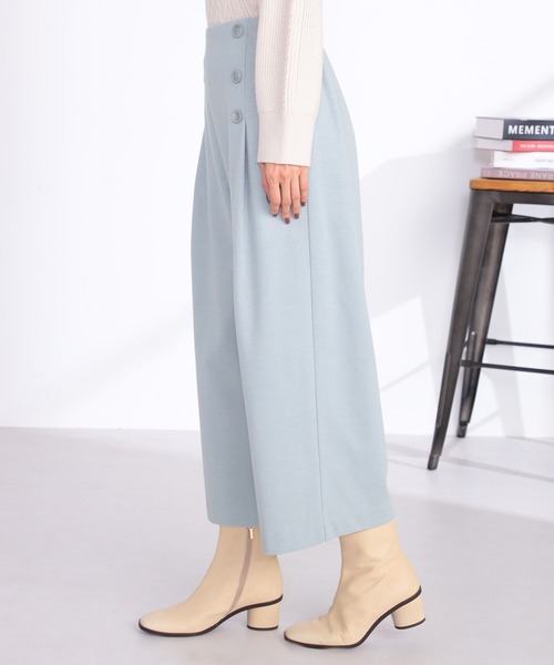 GALLORIA（ギャローリア）の「ボタン付きワイドパンツ（その他パンツ・レディース・ブラック/チャコールグレー/ライトグリーン・LL/L/M/S）」の14枚目の写真